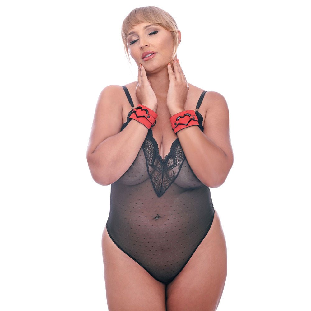 Sex & Mischief Amor Handcuffs Red Restraints